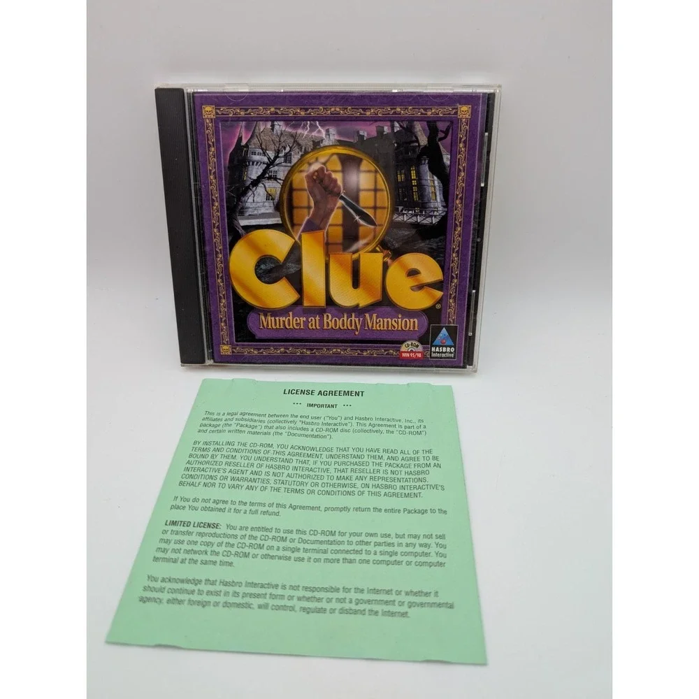 CLUE - Murder at Boddy Mansion (PC, CD-ROM © 1998) Hasbro Interactive Game
